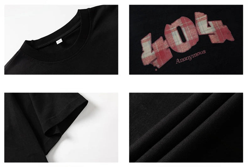 '404 Anonymous' Applique T-Shirt-streetwear-techwear