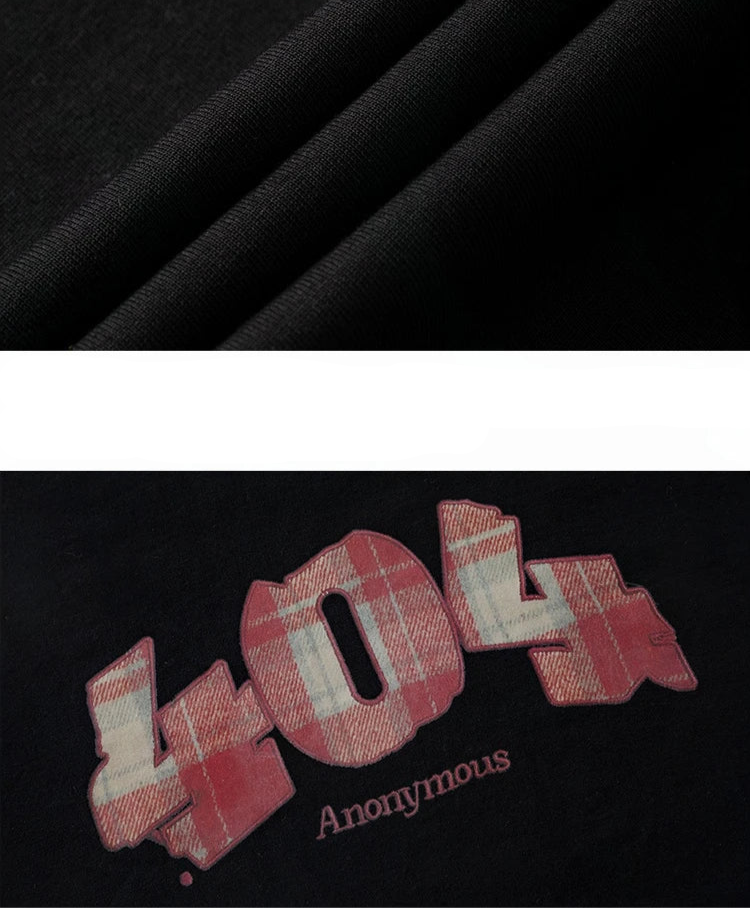 '404 Anonymous' Applique T-Shirt-streetwear-techwear