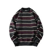 90's Style Rib Stripe Sweater-streetwear-techwear