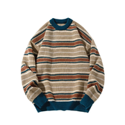 90's Style Rib Stripe Sweater-streetwear-techwear