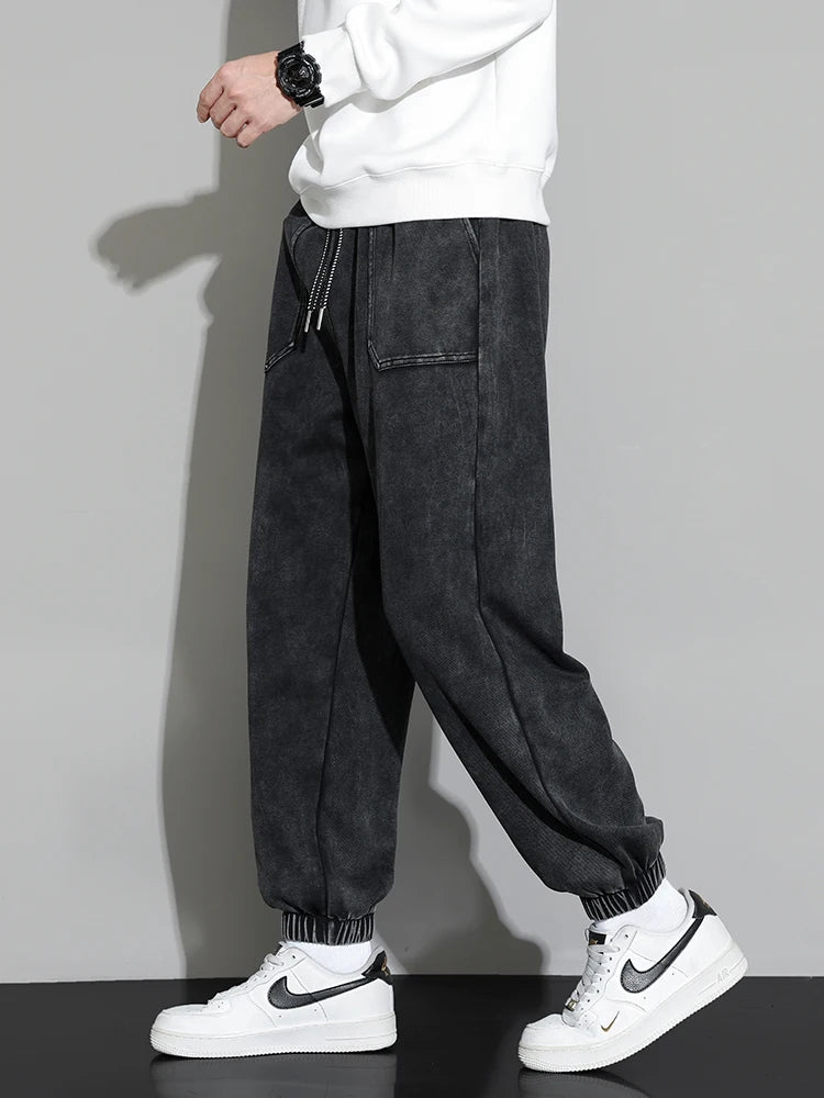 Acid Wash Pique Joggers-streetwear-techwear