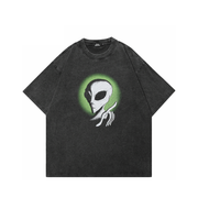 Alien Graphic Acid Wash T-Shirt-streetwear-techwear