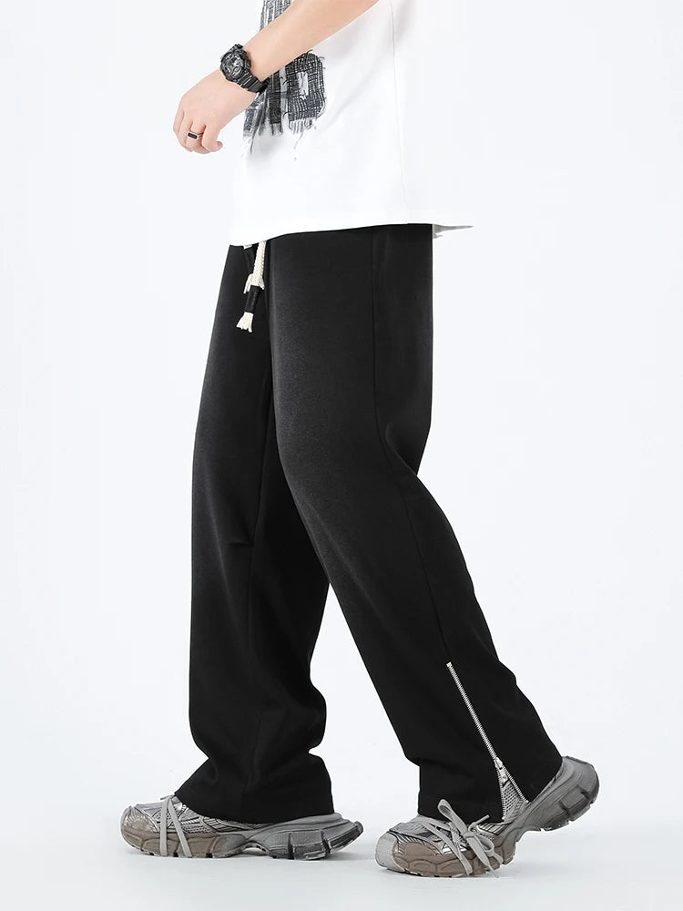 Ankle Zip Straight Leg Joggers-streetwear-techwear