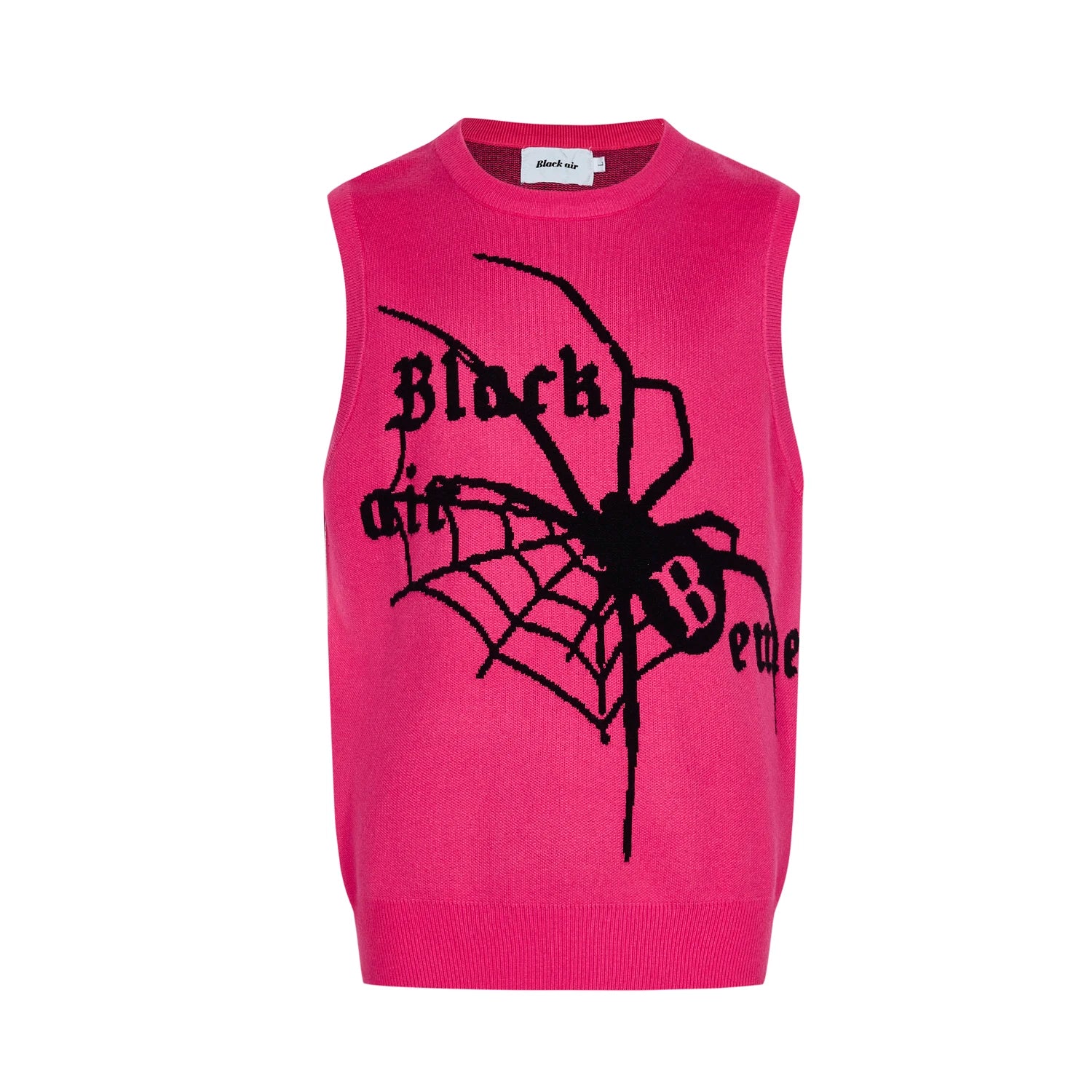 BLACK AIR Spider Jacquard Sweater Vest - CERISE / S/M