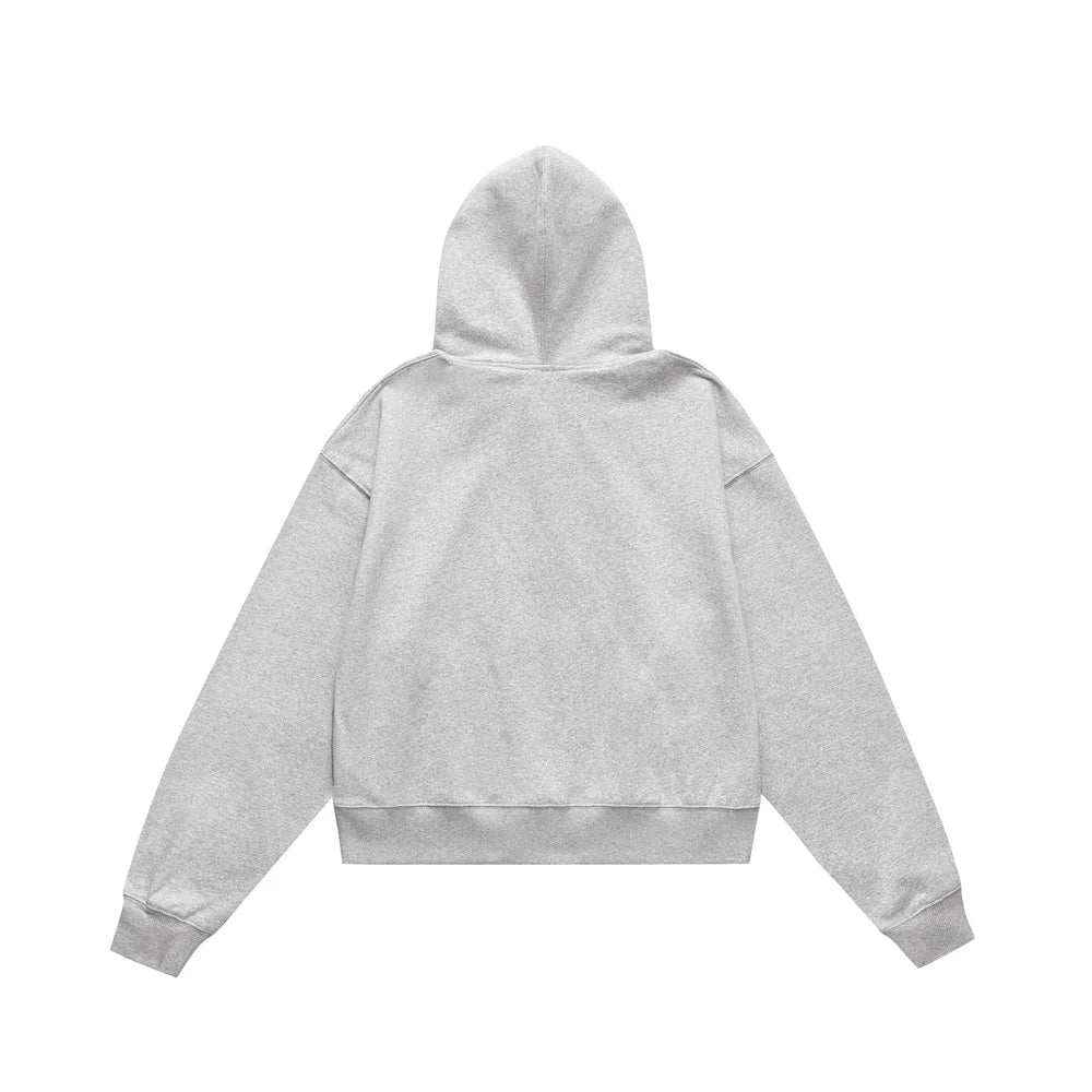 Grey hoodie streetwear best sale