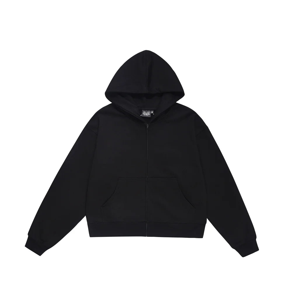 Boxy Zip up Hoodie Streetwear at Before the High Street