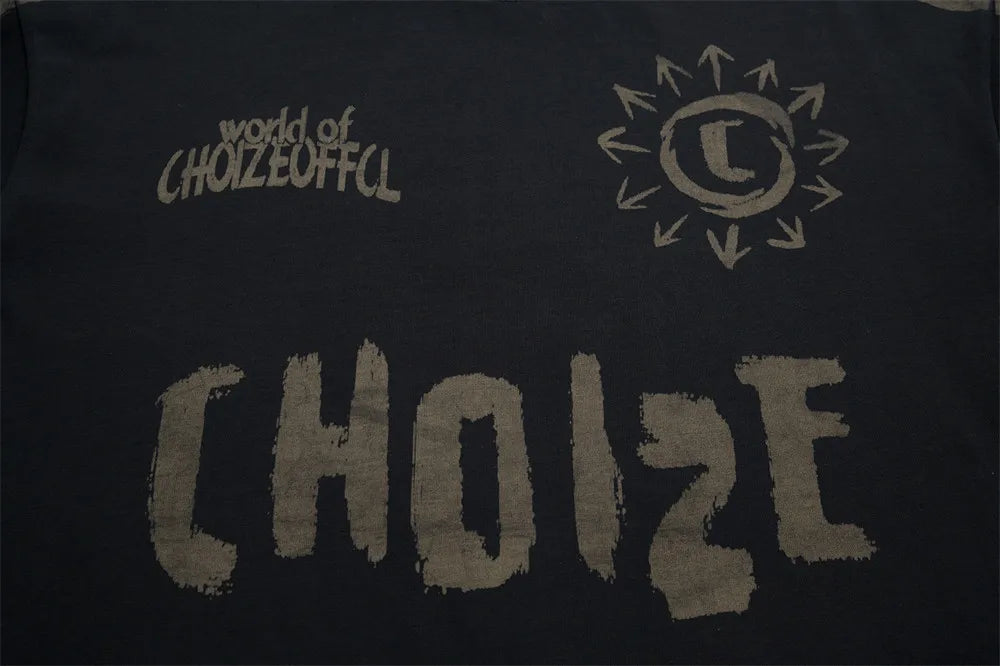 CHOIZE Painted Graphic T-Shirt-streetwear-techwear