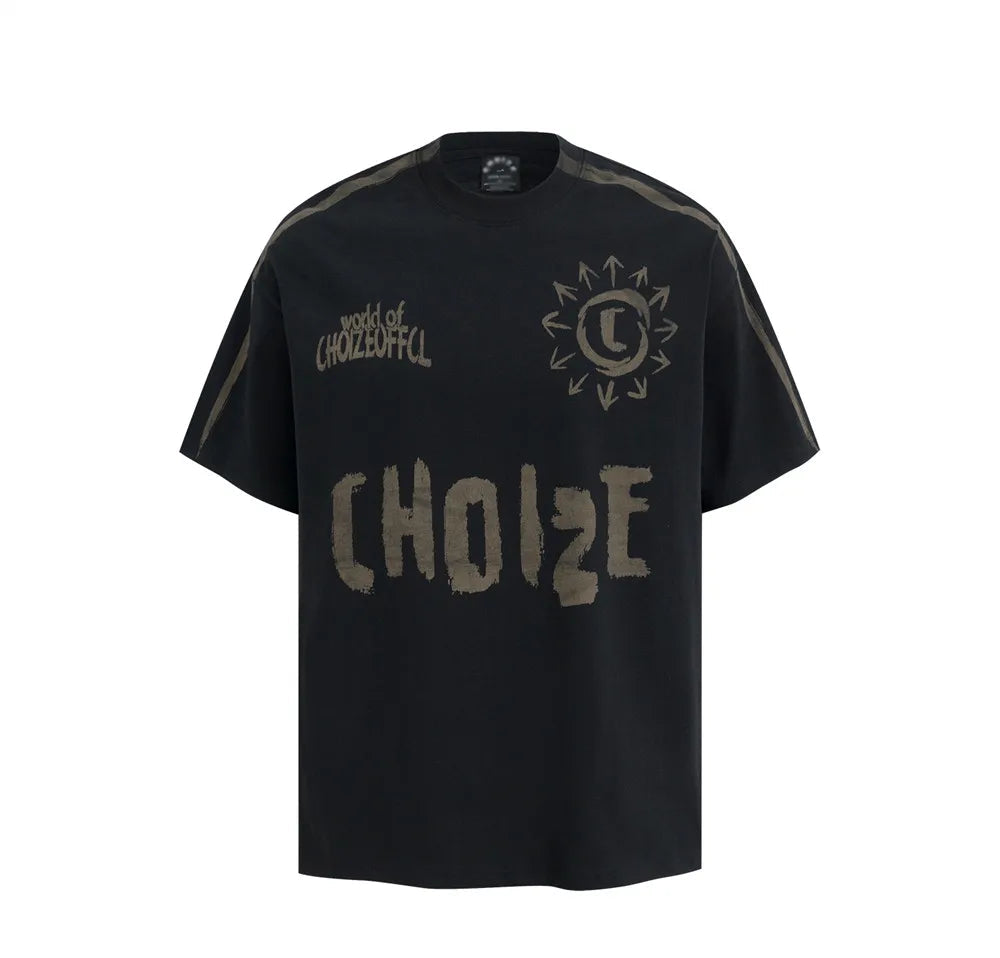 CHOIZE Painted Graphic T-Shirt-streetwear-techwear