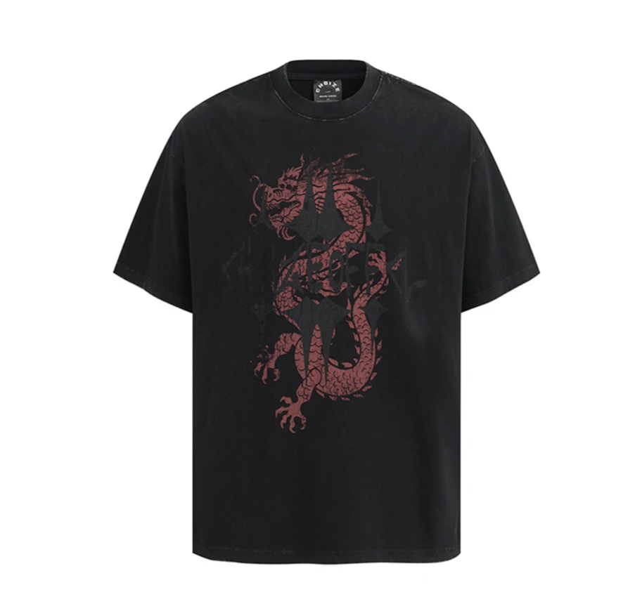 CHOIZE Y2k Dragon Graphic T-Shirt-streetwear-techwear