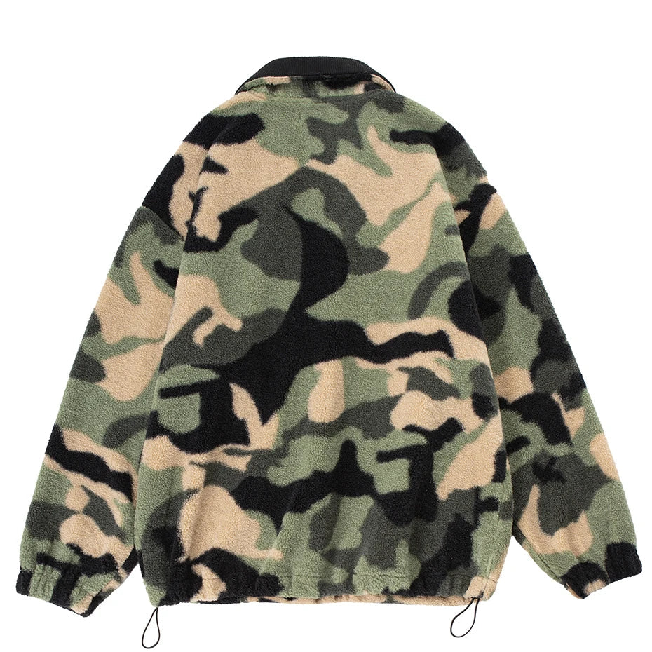 Camouflage 1/4 Zip Fleece-streetwear-techwear