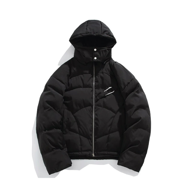 Carabiner Hooded Puffer Jacket-streetwear-techwear