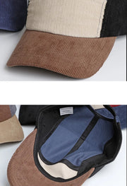 Colour Block 5-Panel Corduroy Cap-streetwear-techwear