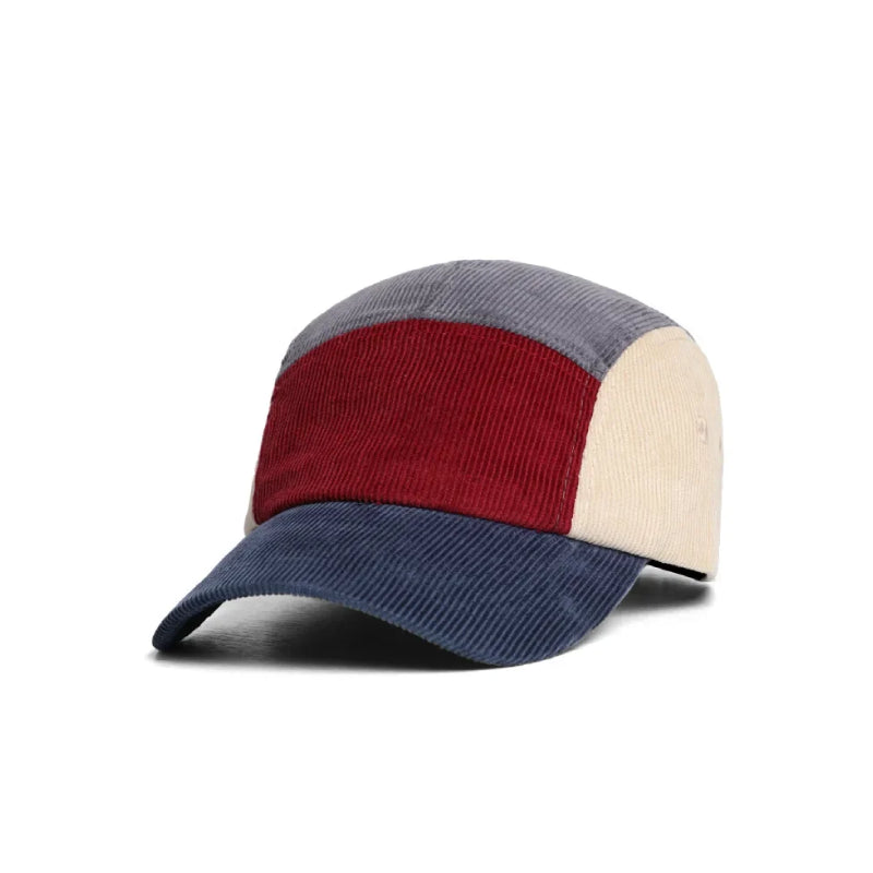 Colour Block 5-Panel Corduroy Cap-streetwear-techwear