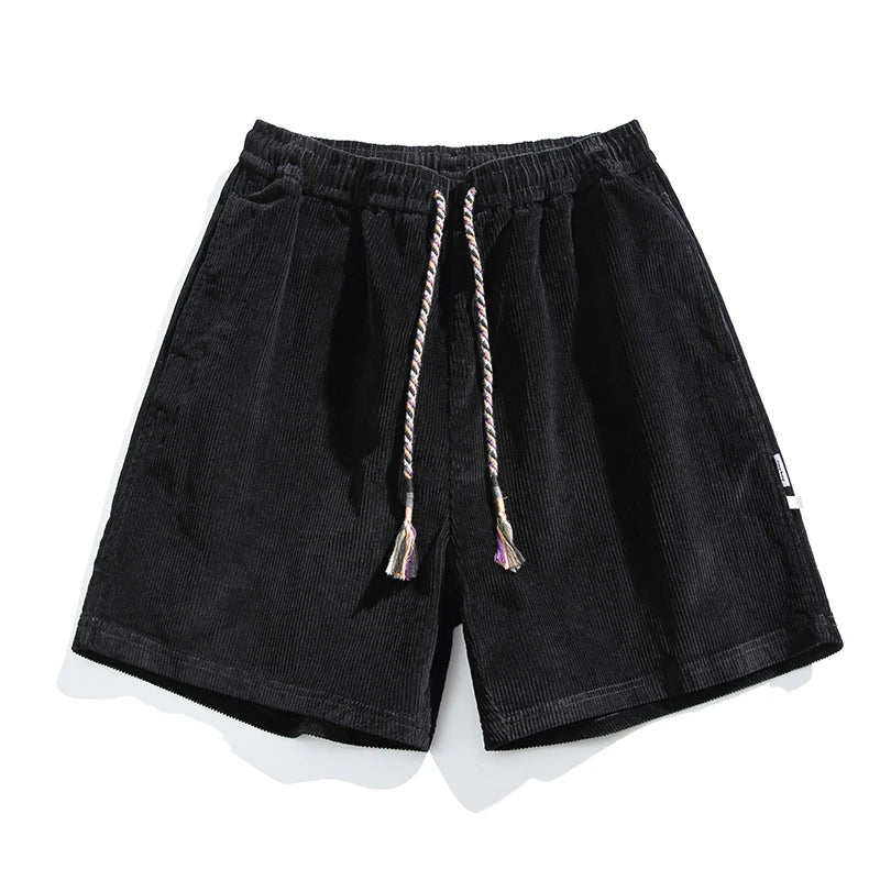 Corduroy Casual Shorts-streetwear-techwear