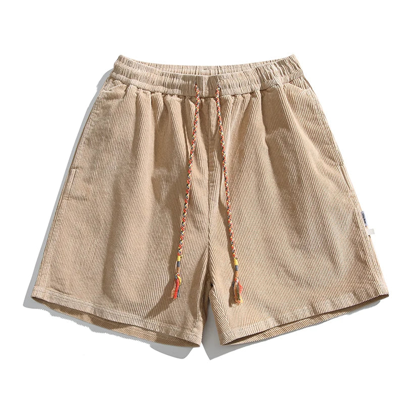 Corduroy Casual Shorts-streetwear-techwear