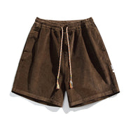 Corduroy Casual Shorts-streetwear-techwear