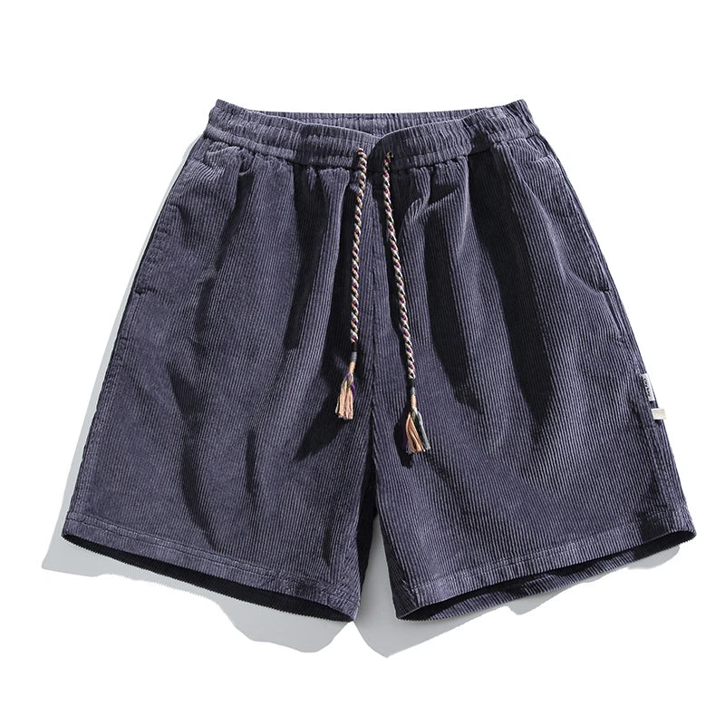 Corduroy Casual Shorts-streetwear-techwear