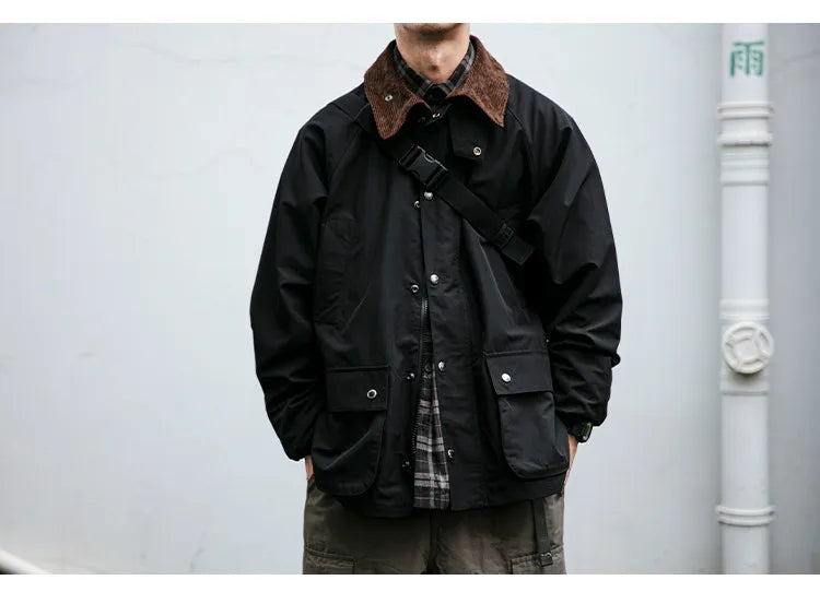 Corduroy Collar Hunting Jacket-streetwear-techwear