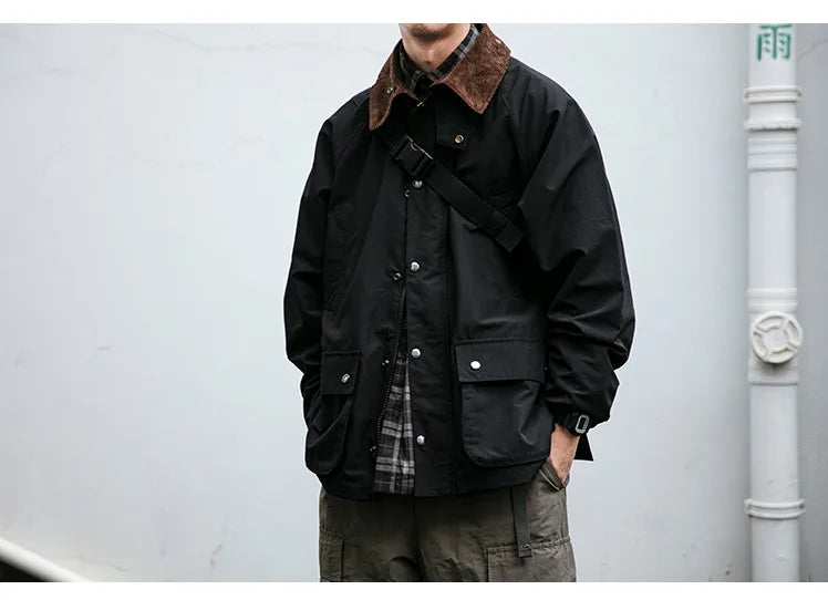 Corduroy Collar Hunting Jacket-streetwear-techwear