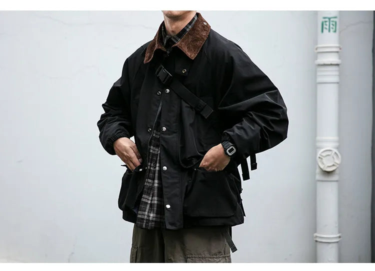 Corduroy Collar Hunting Jacket-streetwear-techwear