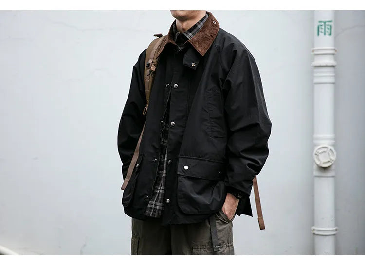 Corduroy Collar Hunting Jacket-streetwear-techwear