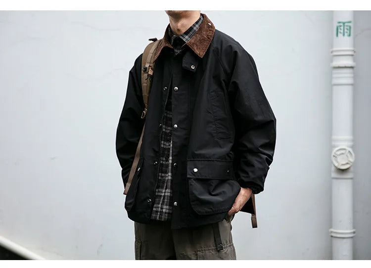 Corduroy Collar Hunting Jacket-streetwear-techwear