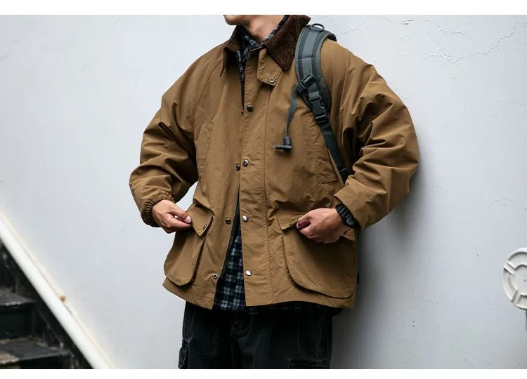 Corduroy Collar Hunting Jacket-streetwear-techwear