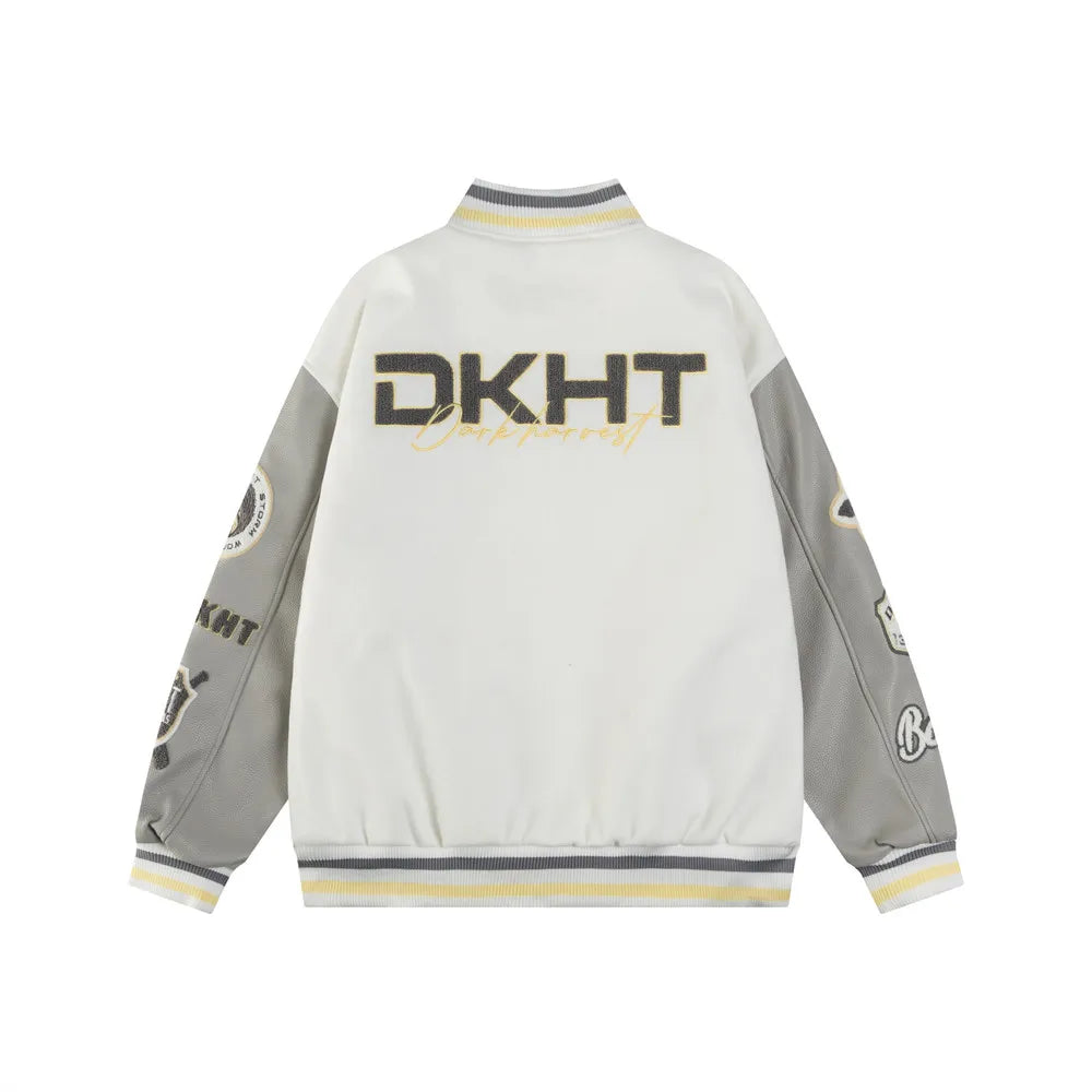 DARK HARVEST Multi Patch Baseball Jacket-streetwear-techwear