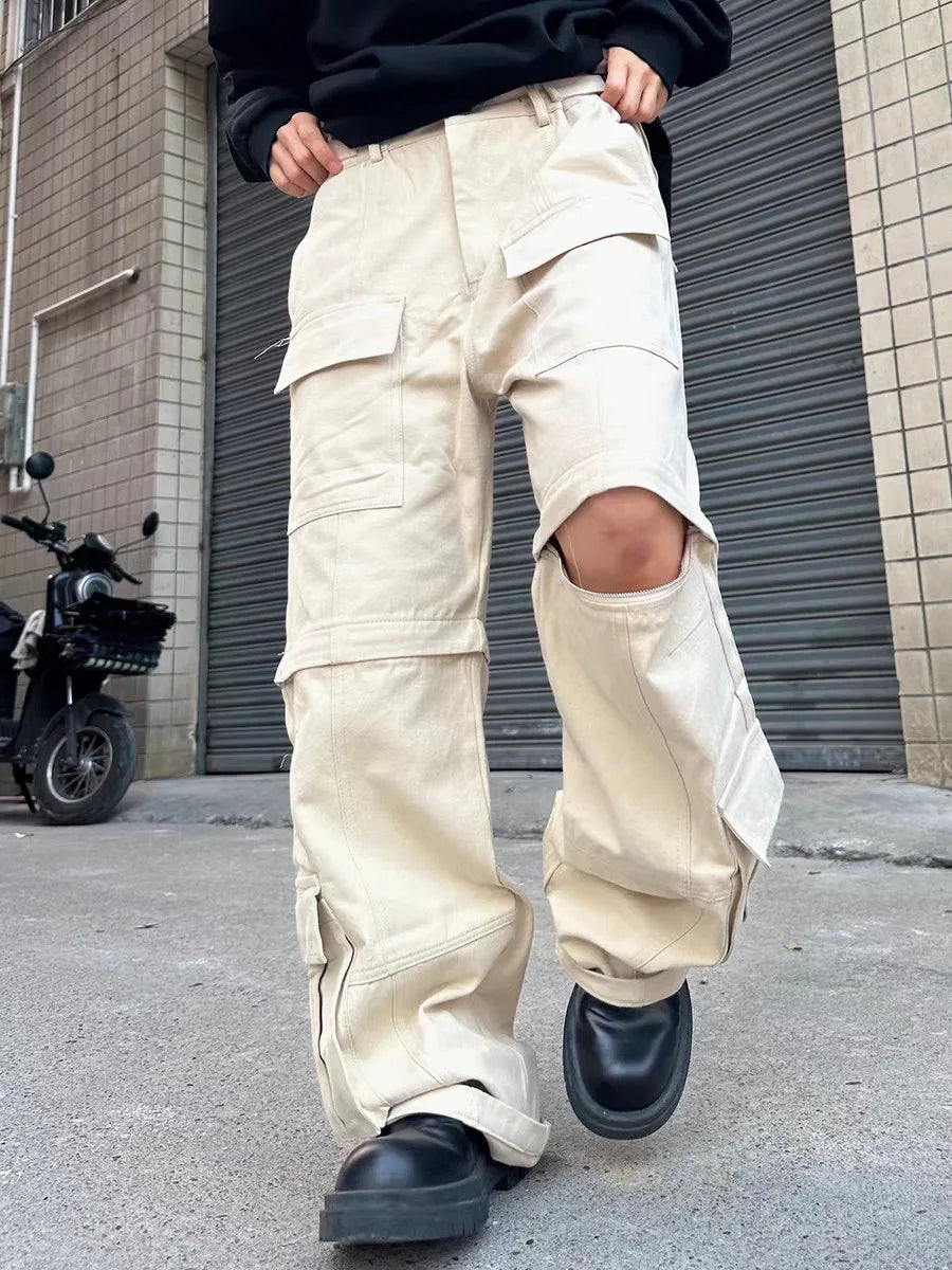 Detachable Cargo Trousers + Shorts-streetwear-techwear