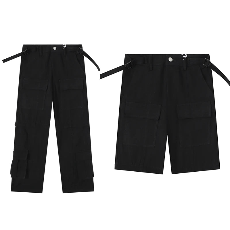 Detachable Cargo Trousers + Shorts-streetwear-techwear