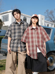 Drop Sleeve Check Shirt-streetwear-techwear