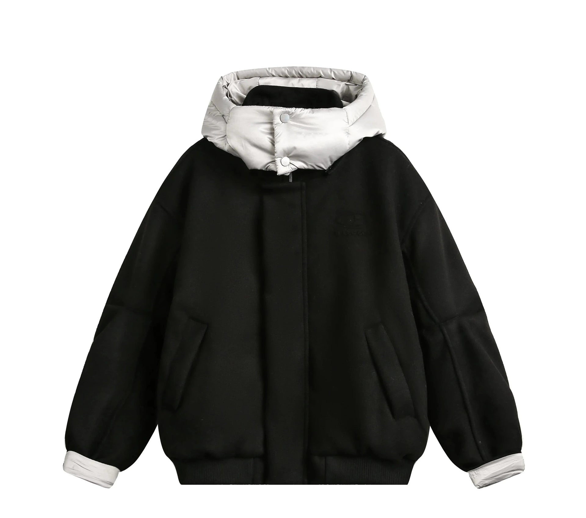 Duel-Tone Padded Hooded Jacket-streetwear-techwear