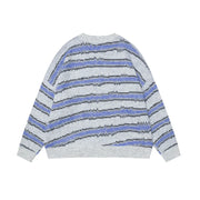 ENTER SANDMAN Jagged Stripe Sweater-streetwear-techwear