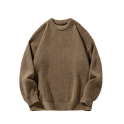 Essential Rib Knit Sweater-streetwear-techwear