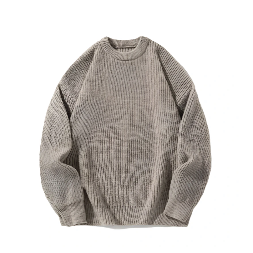 Essential Rib Knit Sweater-streetwear-techwear