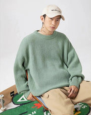 Essential Rib Knit Sweater-streetwear-techwear