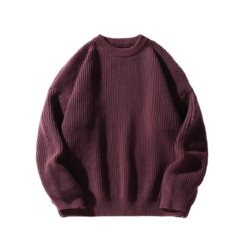 Essential Rib Knit Sweater-streetwear-techwear