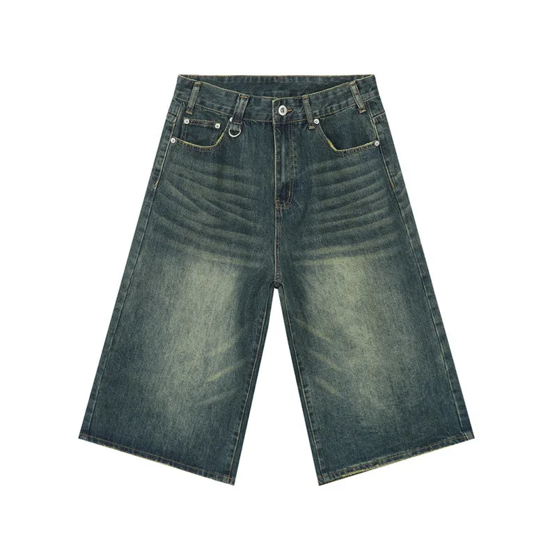 Extra Long Length Vintage Wash Jorts-streetwear-techwear