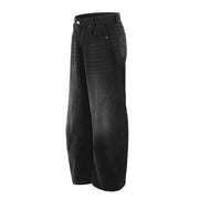 Extreme Balloon Fit Black Wash Jeans-streetwear-techwear