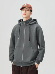 Funnel Neck Zip-Up Hoodie-streetwear-techwear