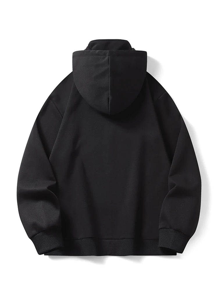 Funnel Neck Zip-Up Hoodie-streetwear-techwear