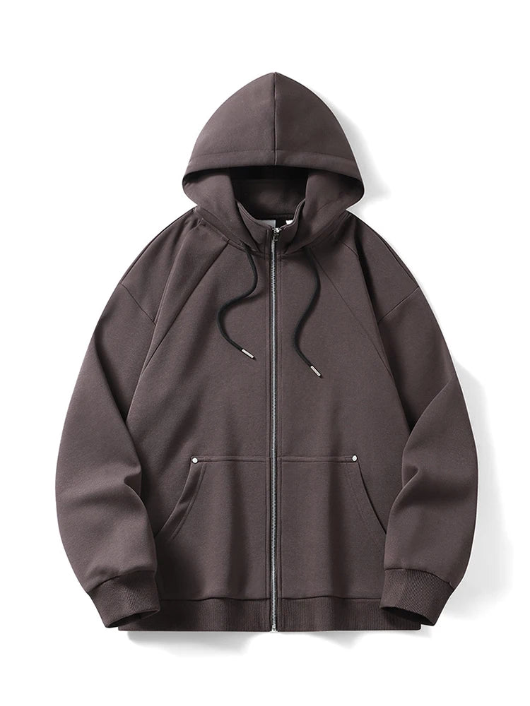 Funnel Neck Zip-Up Hoodie-streetwear-techwear