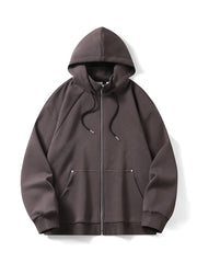 Funnel Neck Zip-Up Hoodie-streetwear-techwear