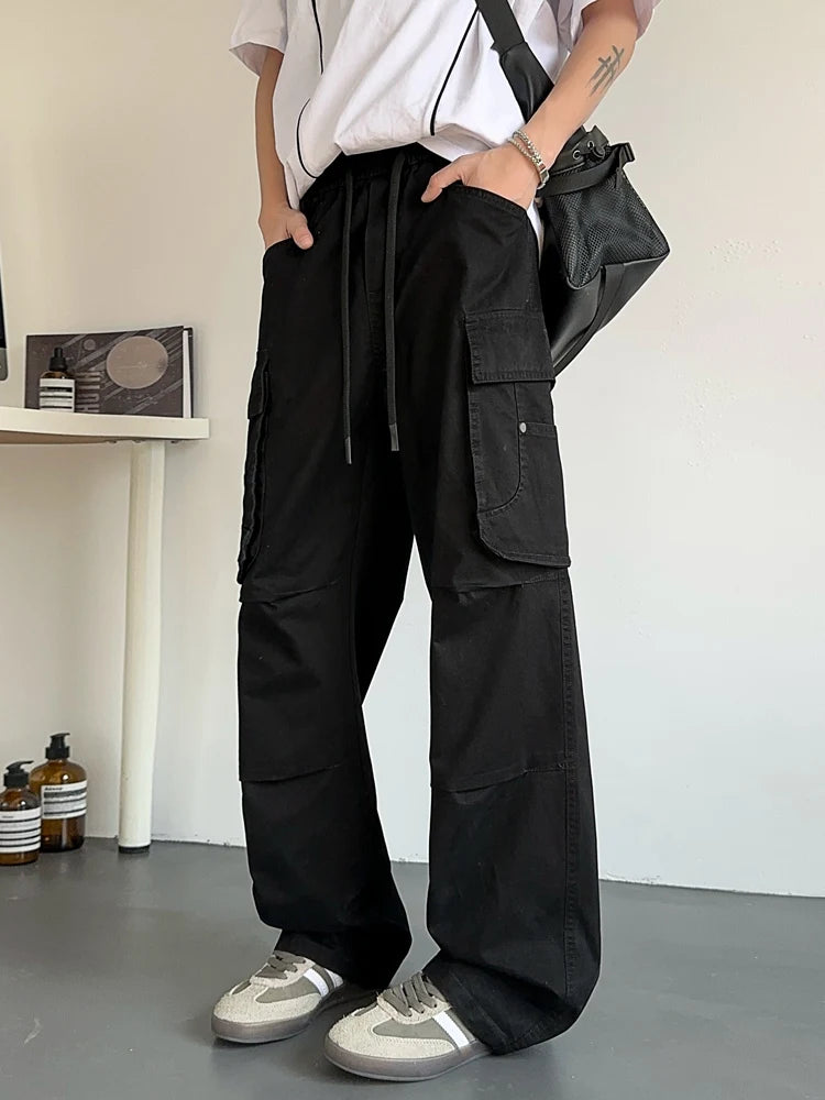 Garment Dyed Straight Leg Cargo Pants-streetwear-techwear