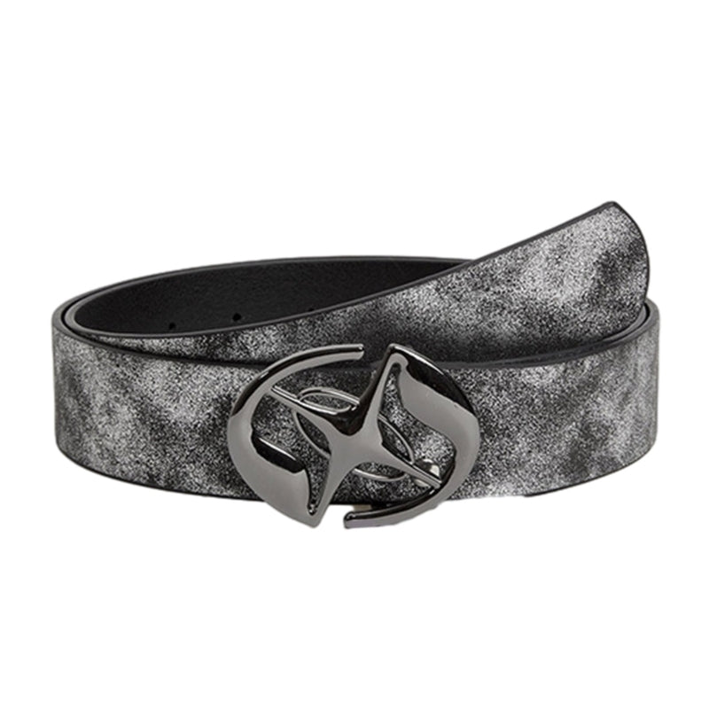 Global Planet Buckle Silver Glaze Belt-streetwear-techwear