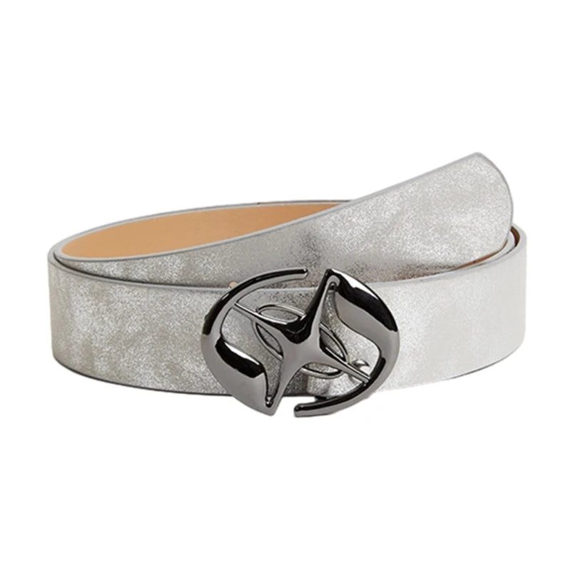 Global Planet Buckle Silver Glaze Belt-streetwear-techwear