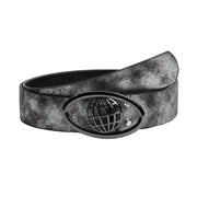 Global Planet Buckle Silver Glaze Belt-streetwear-techwear