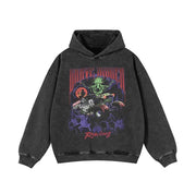 'Grave Digger' Acid Wash Hoodie-streetwear-techwear