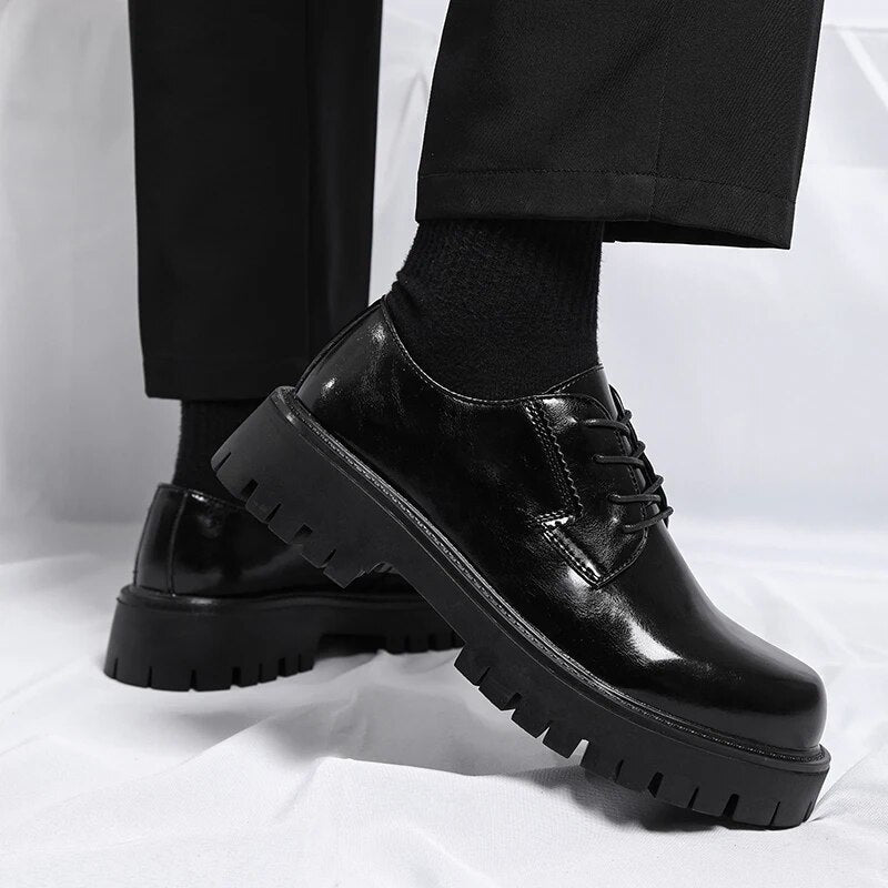 Lace-up Chunky Sole Derby Shoes