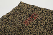 Leopard Print Keychain Barrel Leg Pants-streetwear-techwear